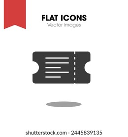 Ticketsymbol auf weißem Hintergrund. Vektorillustration.
