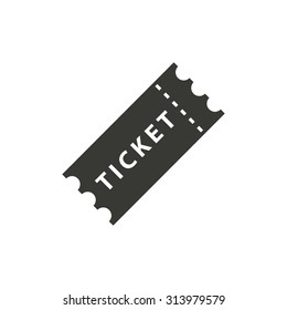 Ticket  icon  on white background. Vector illustration.