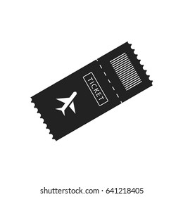 Ticket icon on white background. Vector illustration.