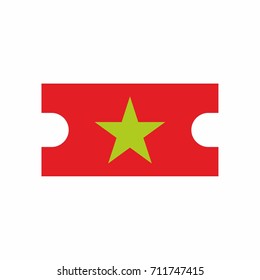 Ticket Icon on white background vector illustration