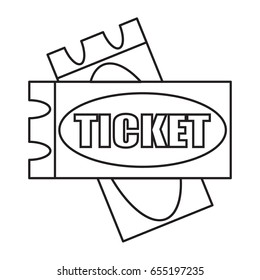 ticket icon outline