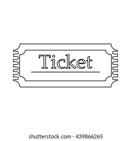 Ticket icon in outline style