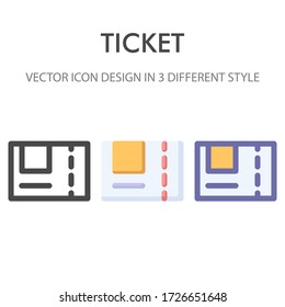 Ticketsymbolpaket isoliert auf weißem Hintergrund. für Ihre Website Design, Logo, App, Benutzeroberfläche. Vector Grafik Illustration und bearbeitbarer Strich. EPS 10.
