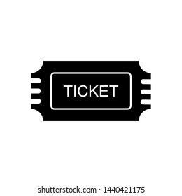 Ticket Icon. Pass, Permission or Admission Symbol, Vector Illustration & Logo Template. Presented in Glyph Style for Design & Websites, Presentation or Mobile Apps. 