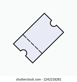Ticket Icon. Pass, Permit Symbol - Vector.
