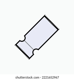 Ticket Icon. Permission Entry, Symbol of Tool Procedure Enter.
