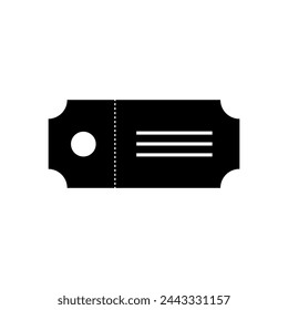 Ticket Icon. Piece of Paper or Small Card that Gives the Holder a Certain Right, Especially to enter a Place, Travel by Public Transport, or Event - Vector.     