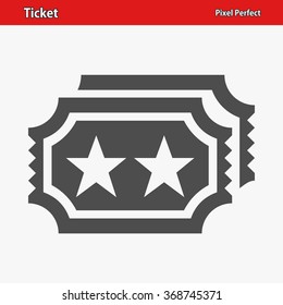 Ticket Icon. Professional, pixel perfect icons optimized for both large and small resolutions. EPS 8 format.