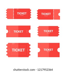 ticket icon set