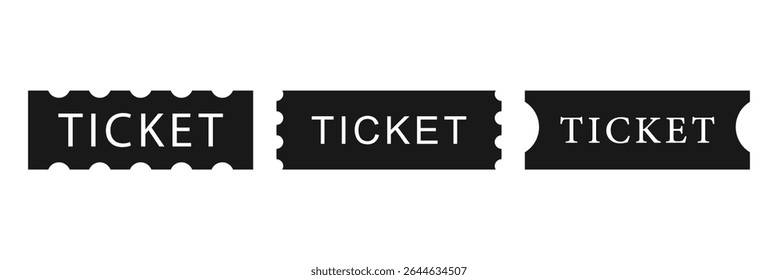 Ícone de tíquete definido. Ícone Tíquete.