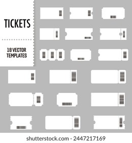 Icono de ticket. Conjunto de iconos de ticket. Icono de Cupón.