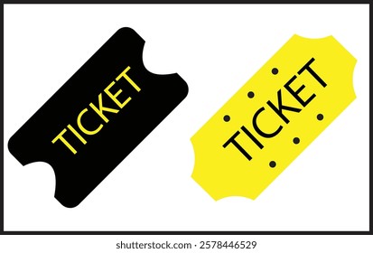 Ticket icon. A set of movie ticket icons.Vector illustration.