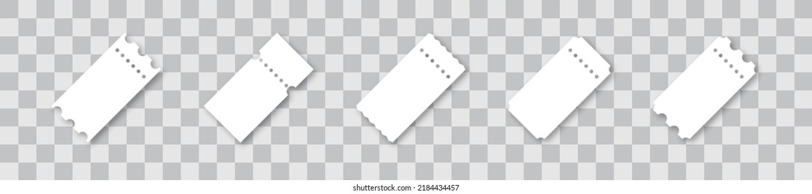 Ticket icon set. Vector isolated illustration. Coupon symbol collection. Ticket icons. EPS 10.