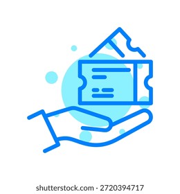 Ícone De Tíquete Na Ilustração Do Vetor De Forma