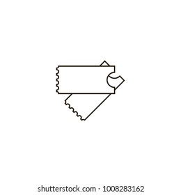 ticket icon. sign design