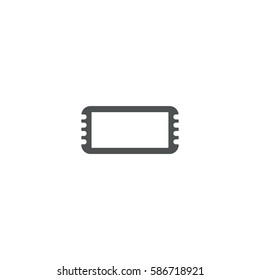 ticket icon. sign design
