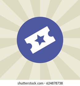 ticket icon. sign design. background