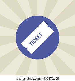 ticket icon. sign design. background