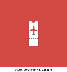 ticket icon. sign design. red background