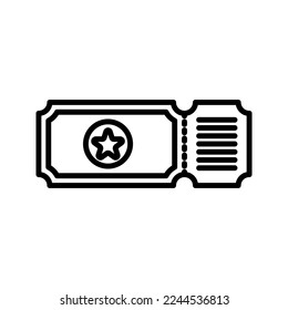 Ticket icon. sign for mobile concept and web design. vector illustration