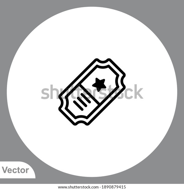 Ticket icon sign vector,Symbol, logo illustration\
for web and mobile