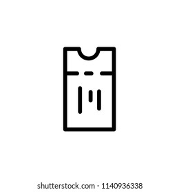 Ticket icon simple flat style outline vector illustration.