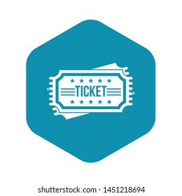 Ticket icon. Simple illustration of ticket vector icon for web