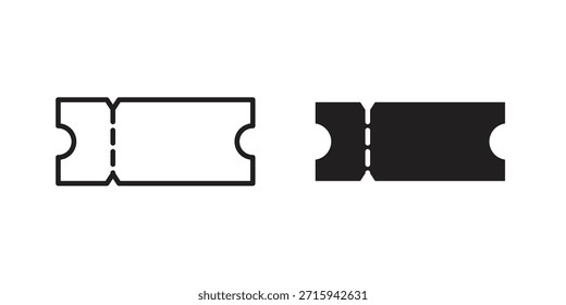 Icono de boleto en formato de Vector moderno simple. Paquete de iconos EPS