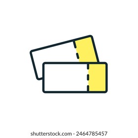 Icono de ticket. Simple Ilustración vectorial.