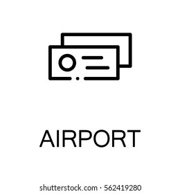Ticket icon. Single high quality outline symbol for web design or mobile app. Thin line sign for design logo. Black outline pictogram on white background