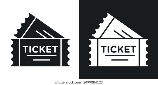 Ticket icon in solid style