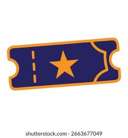  Icono de boleto con símbolo de estrella