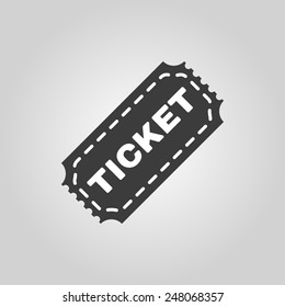 The ticket icon. Ticket symbol. Flat Vector illustration