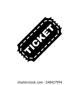 The ticket icon. Ticket symbol. Flat Vector illustration