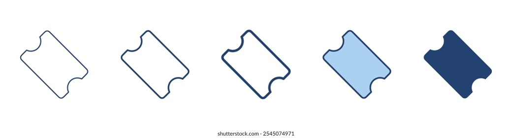 Ticket icon Symbol set collection