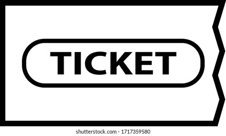 Ticket icon. Ticket symbol. Vector illustration