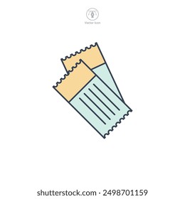 Ticket icon symbol vector illustration isolated on white background