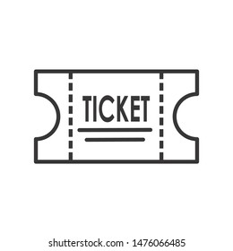 Ticket icon template color editable. Ticket symbol vector sign isolated on white background.