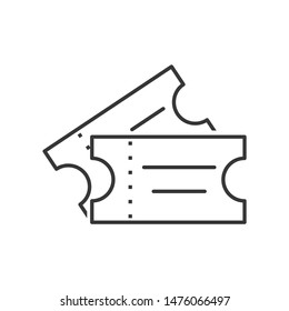 Ticket icon template color editable. Ticket symbol vector sign isolated on white background.