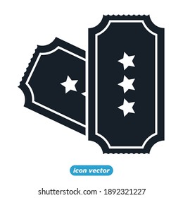 Ticket Symbol Vorlage editierbare Farbe. Ticket Symbol, Vektorgrafik für Grafik und Web Design.