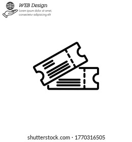 línea delgada del icono de entrada, lineal, contorno. Simple señal, logotipo. 