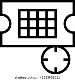 ticket icon. Thin linear style design isolated on white background