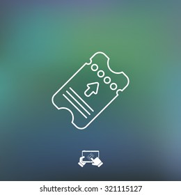 Ticket icon - Thin series