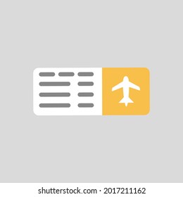 Ticket icon. Transportation ticket. Vector graphics