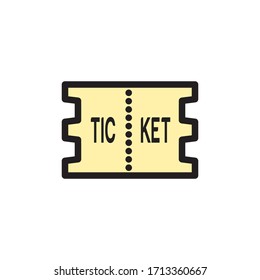 Ticket Icon In Trendy  Design Vector Eps 10