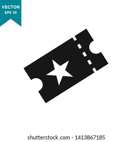 ticket icon in trendy flat design 