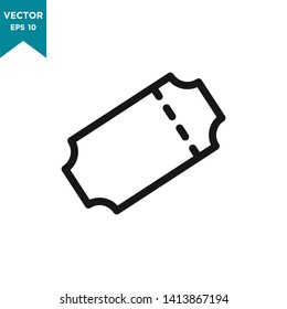 ticket icon in trendy flat design 