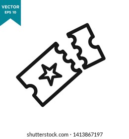 ticket icon in trendy flat design 