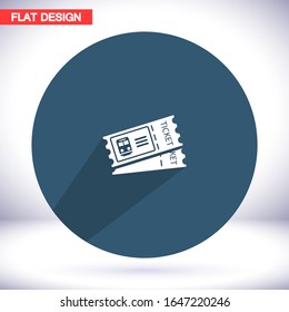 Ticket icon in trendy flat style isolated on background. Ticket symbol for your website design, logo, application, user interface. Vector ticket 2 .illustration, EPS 10.