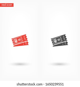 Ticket icon in trendy flat style isolated on background. Ticket symbol for your website design, logo, application, user interface. Vector ticket 2 .illustration, EPS 10.